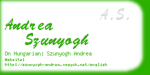 andrea szunyogh business card